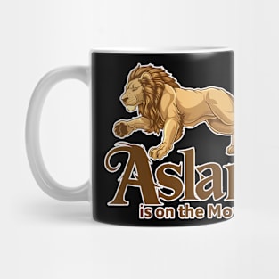 Aslan the Lion is on the Move Mug